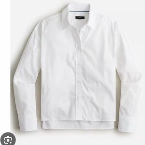 J. Crew - 2 Relaxed-fit cropped cotton poplin shirts Blue size 8  White Size 6